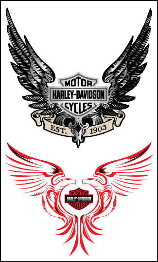 F46026 Harley Davidson Trend Tattoo Sheet